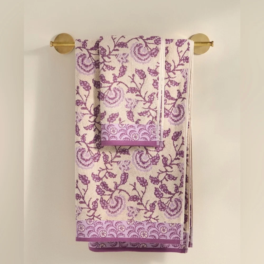 Anthropologie Vivi Cotton Jacquard Terrycloth Hand Towel NEW